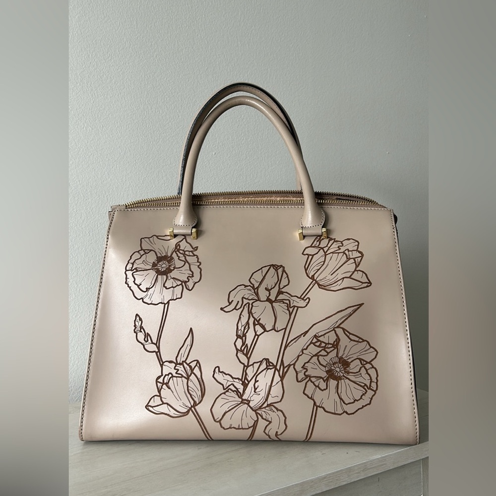 Italian Leather Women’s Bag Beige/Cream Colour